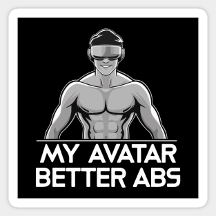 Gym Bro VR headset Funny Gifts Sticker